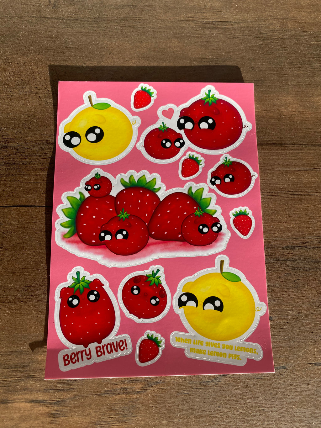 Strawberry & Lemon Sticker Sheet
